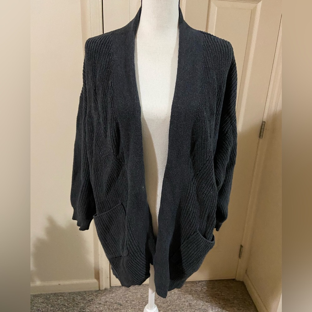 Universal Thread XXL Charcoal Open-Front Cardigan